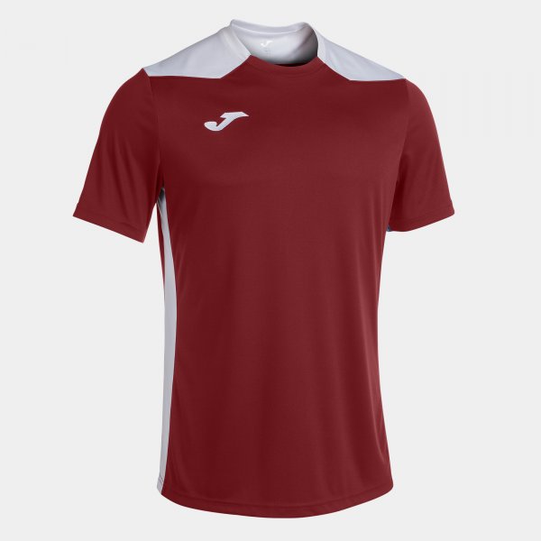Shirt short sleeve man Championship VI burgundy white