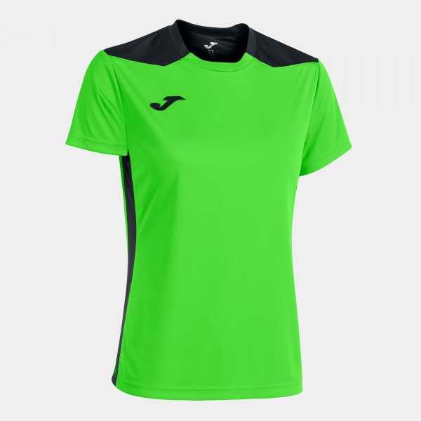 Shirt short sleeve woman Championship VI fluorescent green black