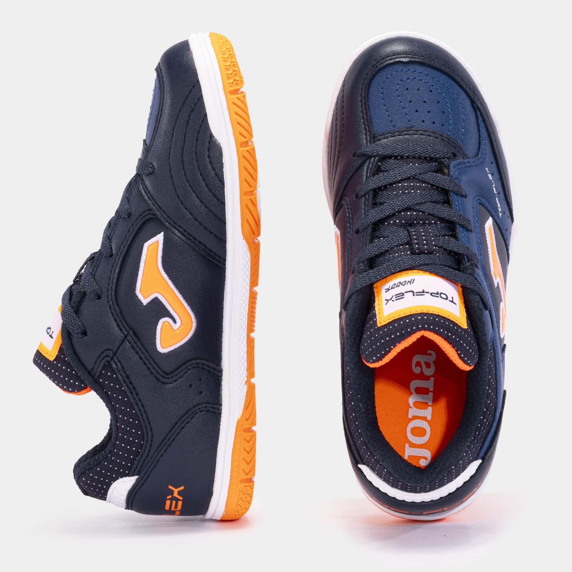 Futsal Shoes Top Flex Jr 2433 Blue Orange Indoor