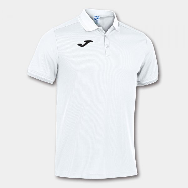 Polo shirt short-sleeve man Campus III white