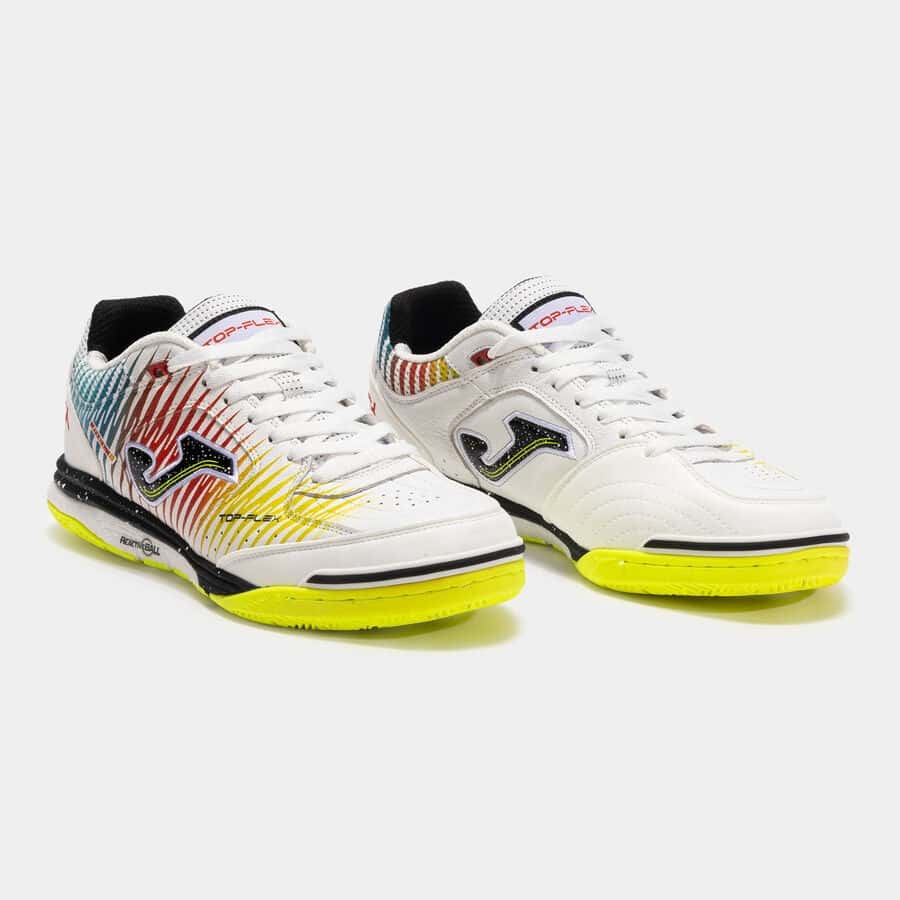 Futsal Shoes Top Flex Rebound 25 Indoor White Yellow Red