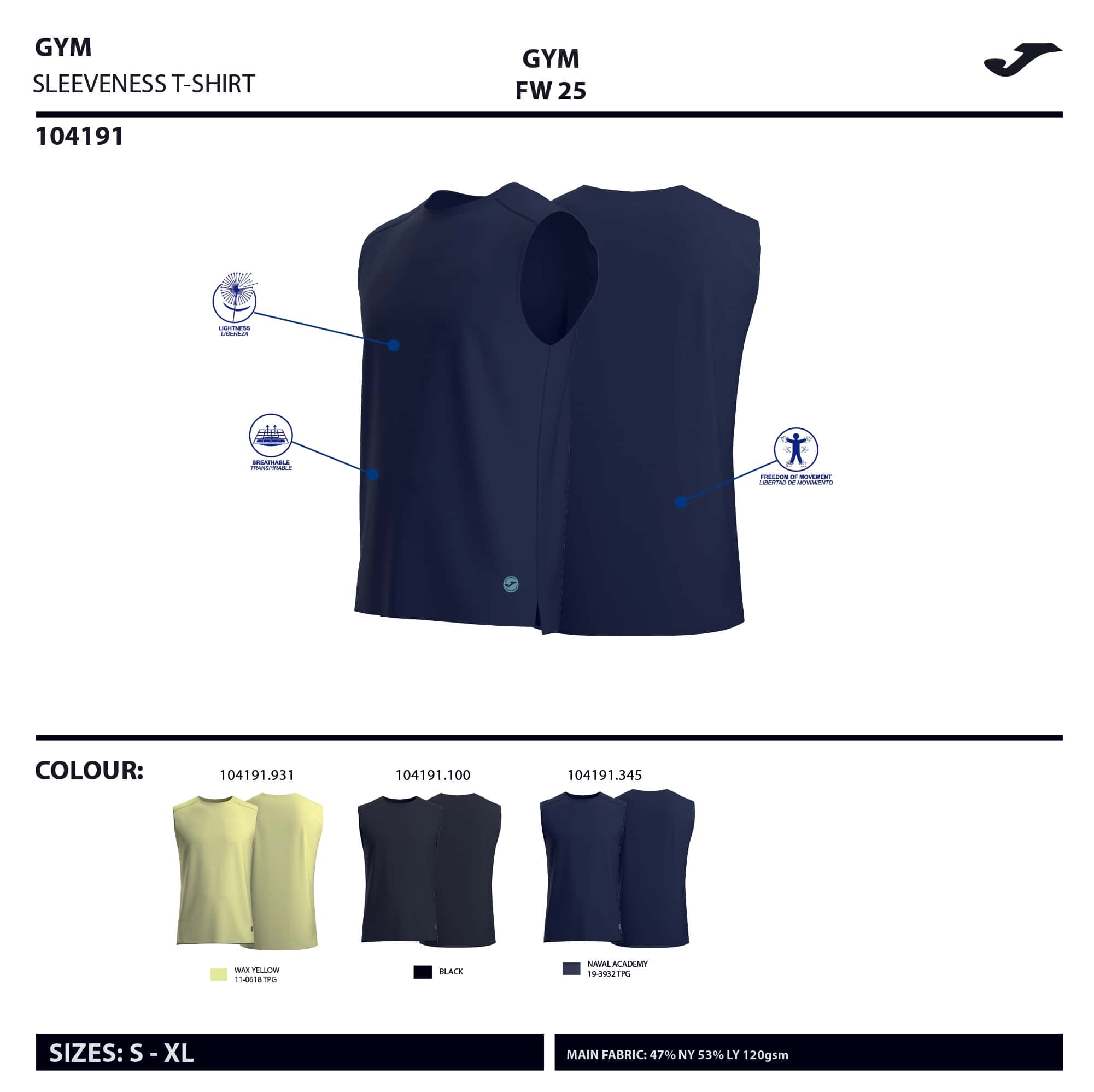 Sleeveless t-shirt man Core