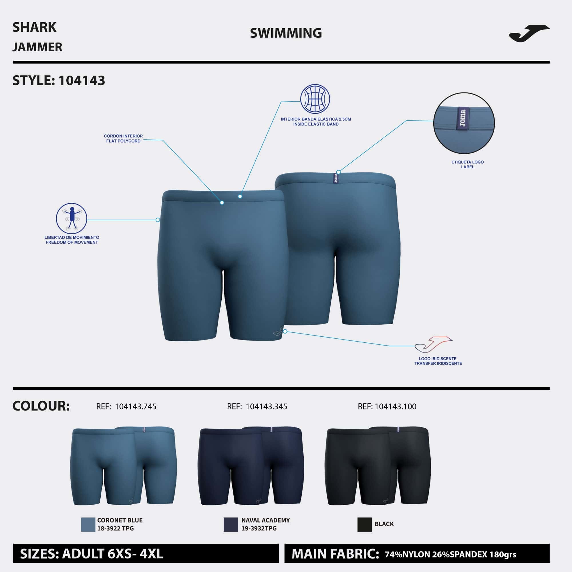 Swimming trunks man Shark 