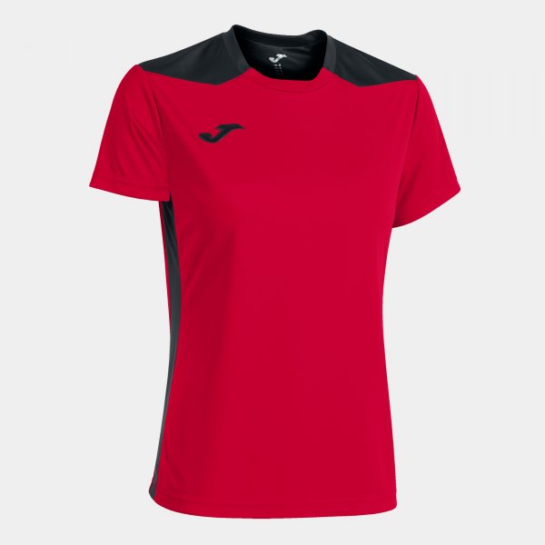 Shirt short sleeve woman Championship VI red black