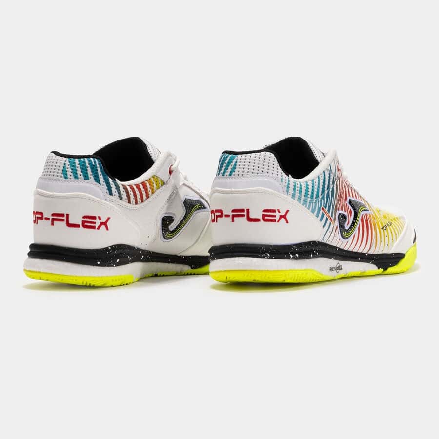 Futsal Shoes Top Flex Rebound 25 Indoor White Yellow Red