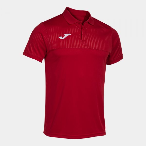 Polo shirt short-sleeve man Montreal red
