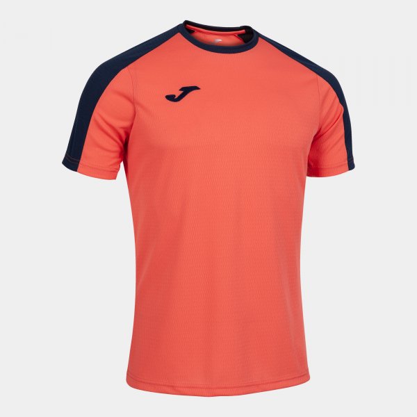 Shirt short sleeve man Eco Championship fluorescent orange navy blue