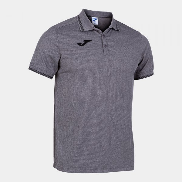 Polo shirt short-sleeve man Campus III melange gray