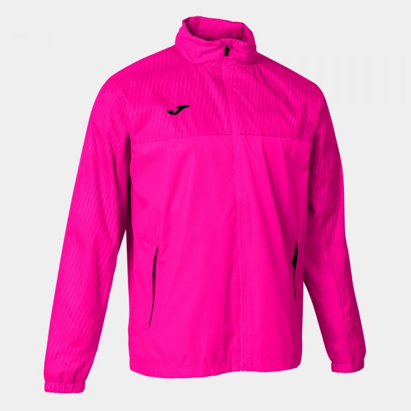 Rainjacket man Montreal fluorescent pink
