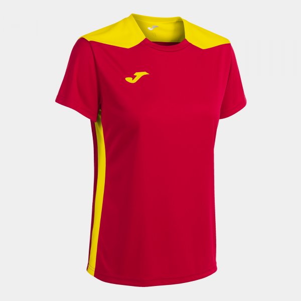 Shirt short sleeve woman Championship VI red yellow