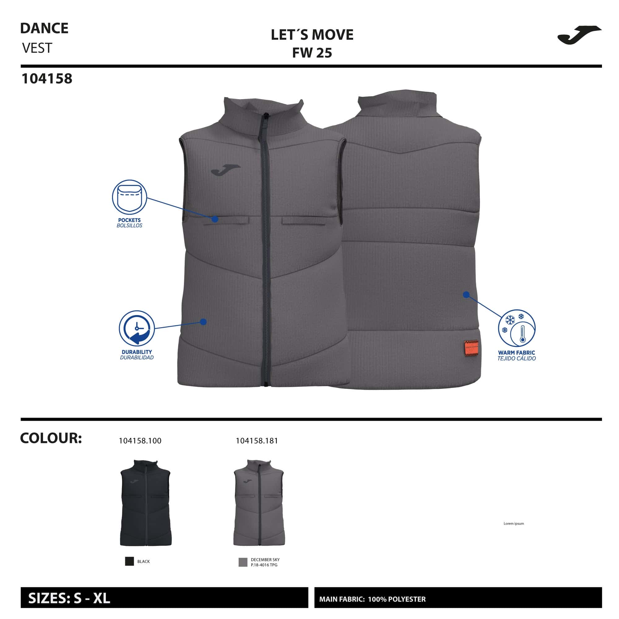 Padded vest man Step