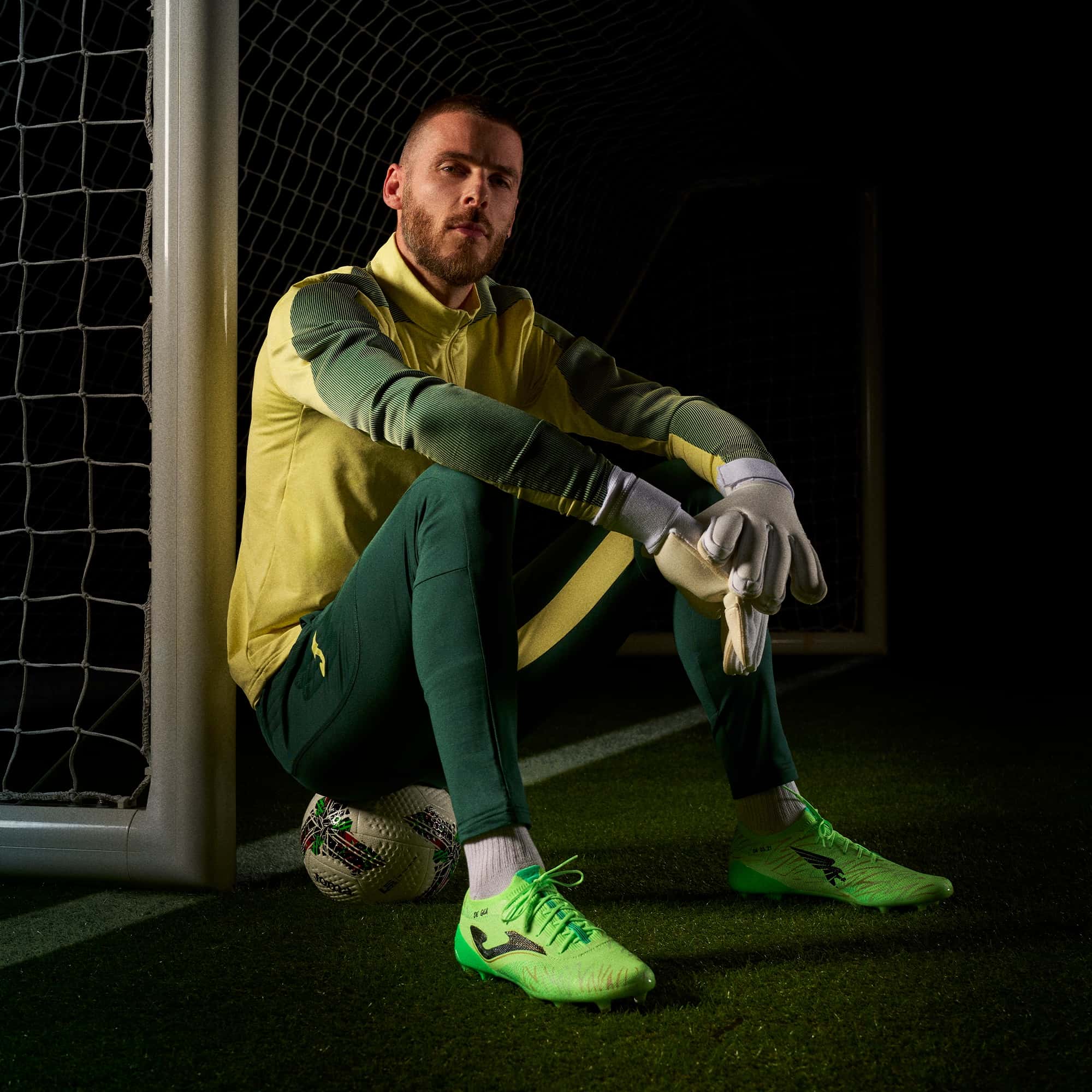 Football boots Striker Premium Men 25 firm ground FG fluorescent yellow