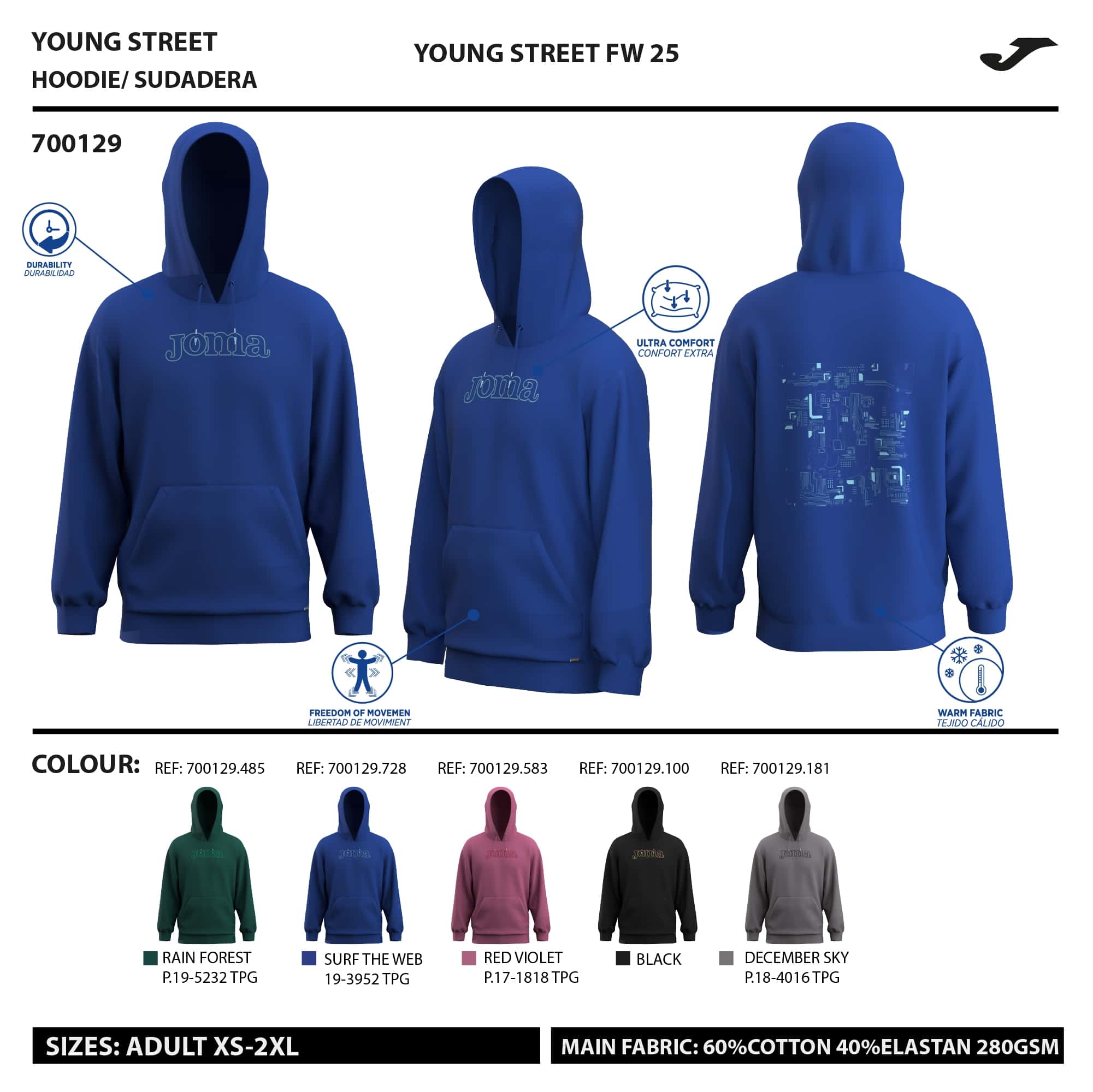 Hooded sweater unisex U-Tribe