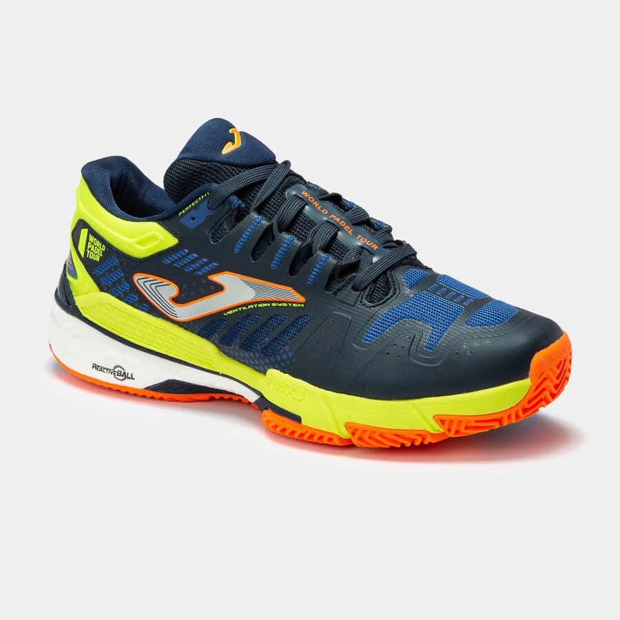 Shoes Slam 22 clay man royal blue fluorescent yellow