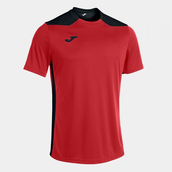 Shirt short sleeve man Championship VI red black