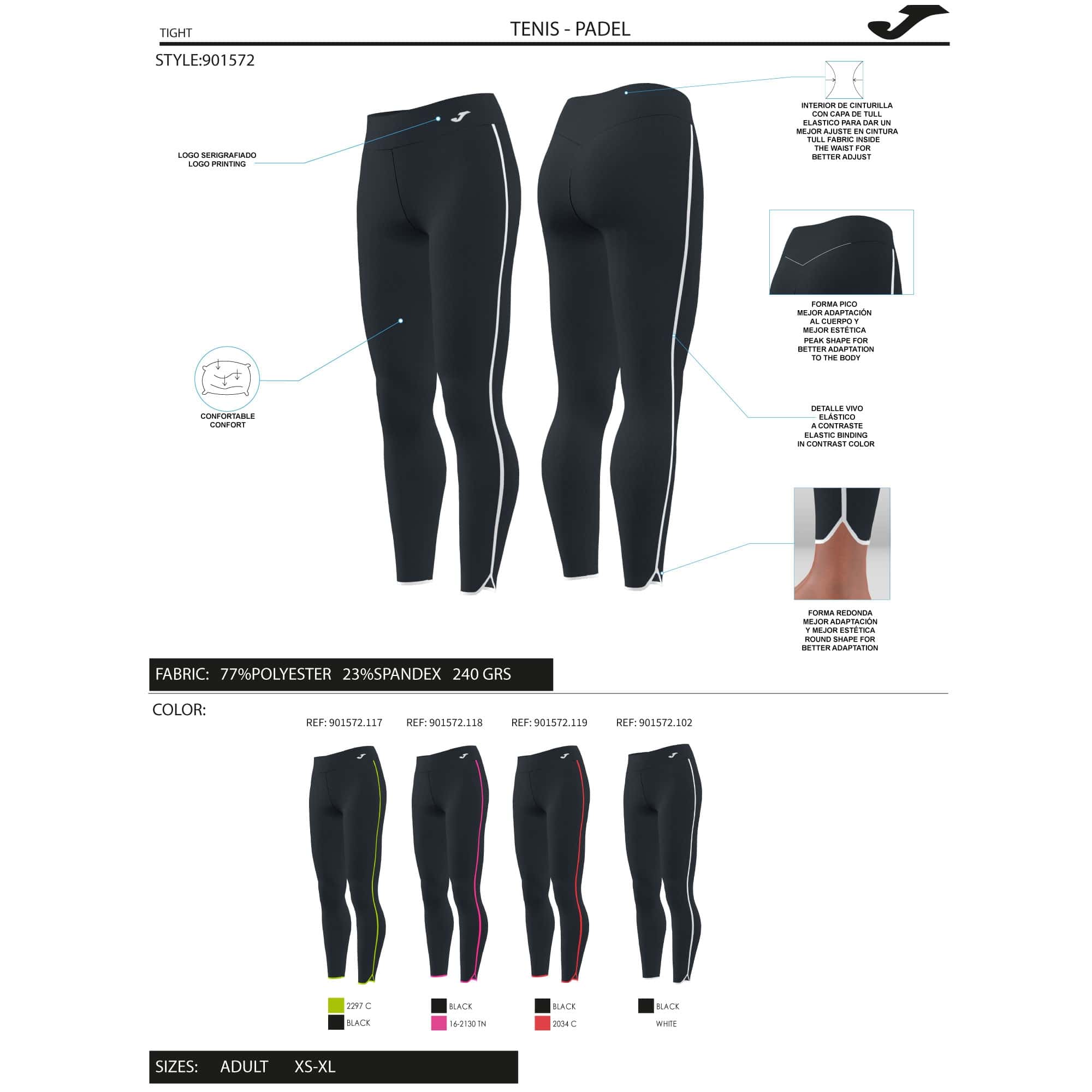 Long tights woman Combi Torneo