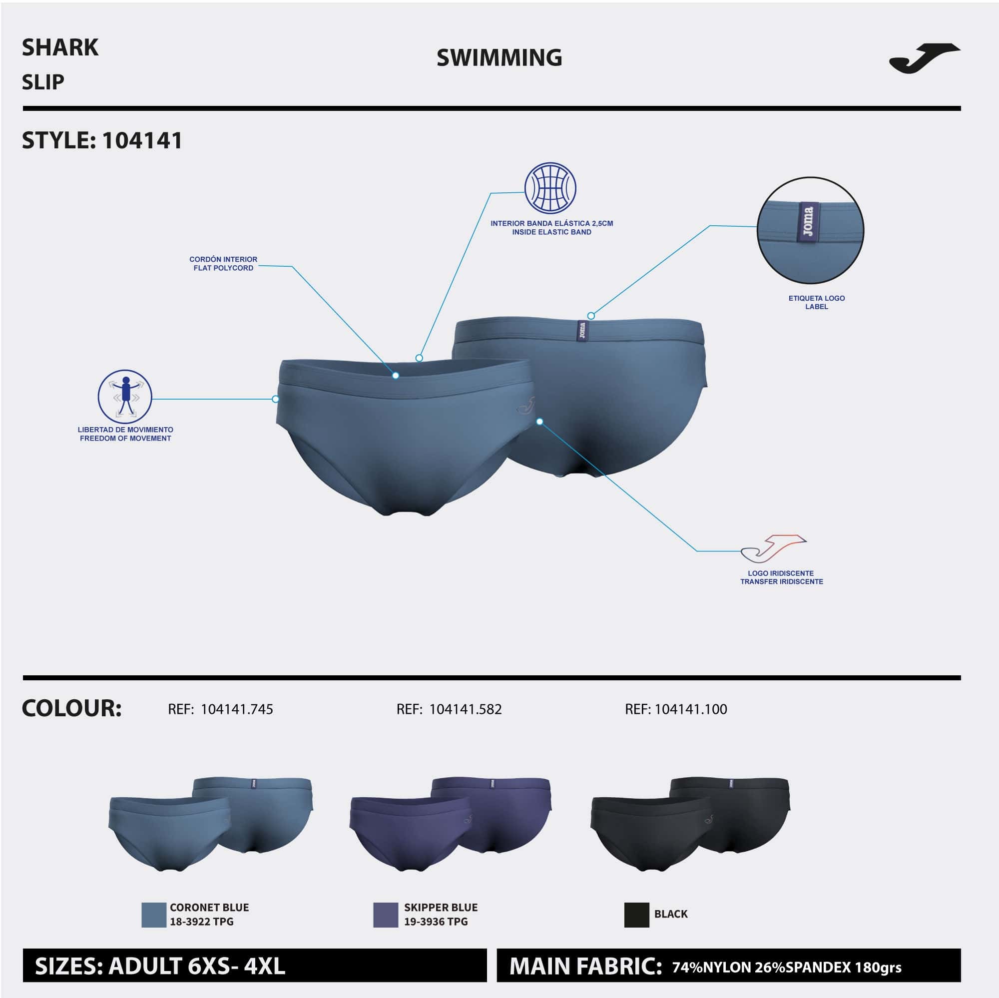 Swimming briefs man Shark