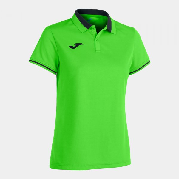 Polo shirt short-sleeve woman Championship VI fluorescent green black