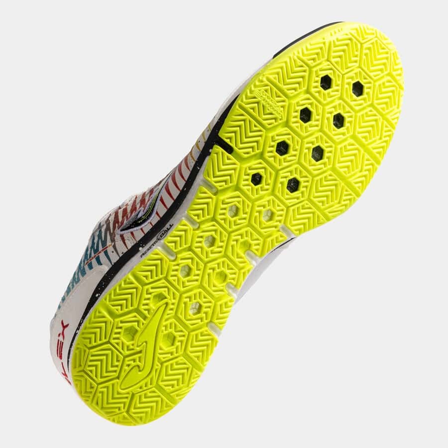 Futsal Shoes Top Flex Rebound 25 Indoor White Yellow Red